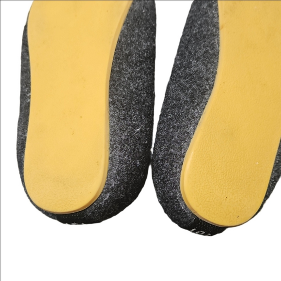 Mahabis Kids's Classic Wool Slippers Dark Grey Green Sole Kids Size EU 28 US 11 - Picture 7 of 9